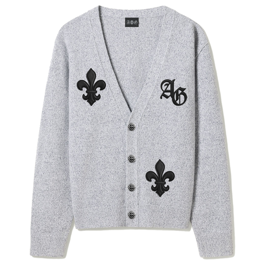 A&G【受注】SILK&WOOL CARDIGAN FDL/GRAY