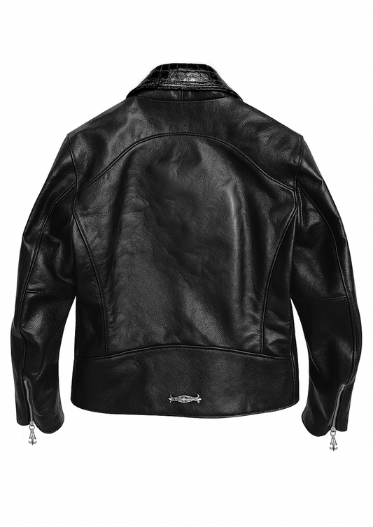 A&amp;G [Pre-order] COLLAR CROCODILE Double Rides Jacket