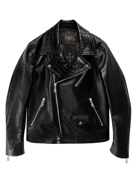 A&G【受注割引15%オフ対象】COLLAR CROCODILE Double Rides Jacket