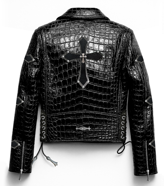 A&amp;G [Pre-order] A&amp;G 15th Crocodile Double Riders Jacket 