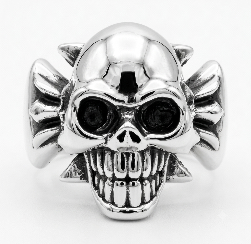 A&G【受注】CROSS SKULL RING