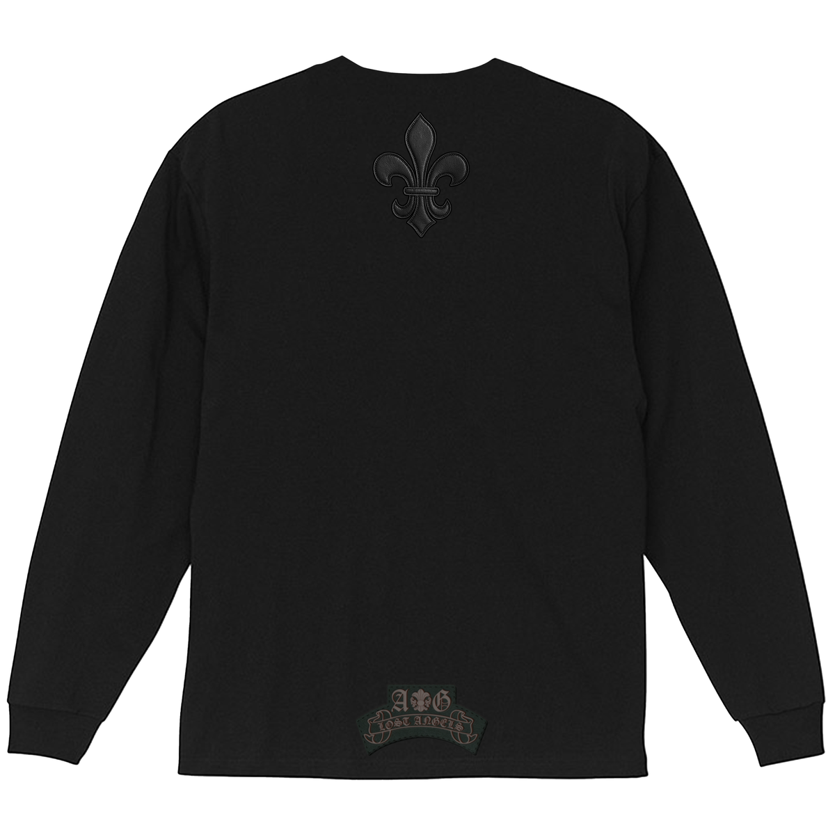 A&G【受注】LEATHER PATCH  LONG SLEEVE TEE/FDL/BK