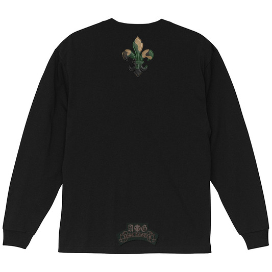 A&G【受注】LEATHER PATCH  LONG SLEEVE TEE/FDL/CAMO
