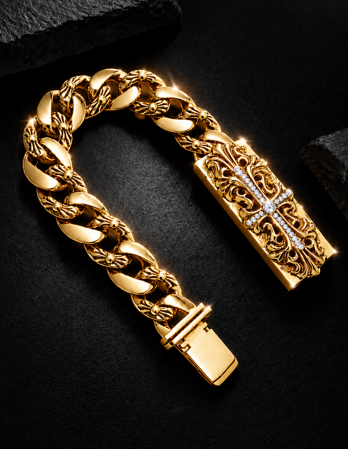 A&G【時価・受注】18k FLORAL CROSS BRACELET DIAMOND – AGTOKYO