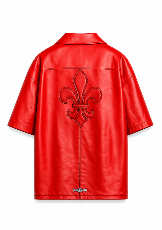 A&G【受注】RED LEATHER SHORT SLEEVE/FDL