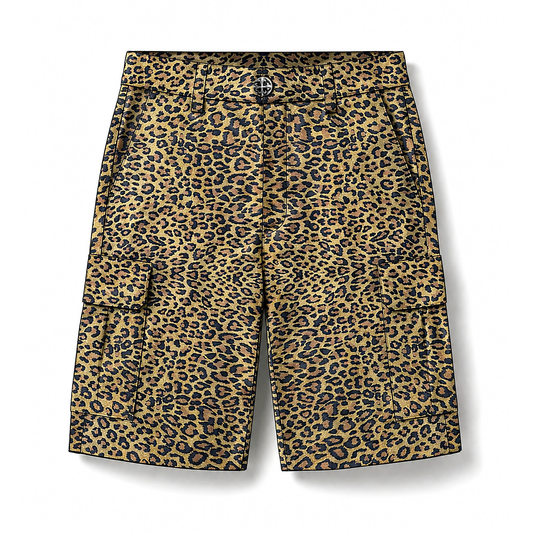 A&G【受注】SUEDE LEATHER SHORTS/LEOPARDE