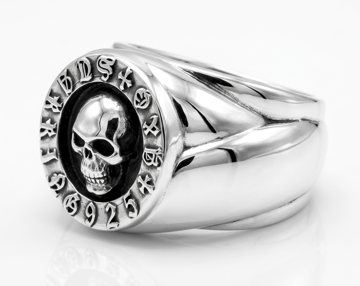 A&G【受注】MEDAL SKULL RING