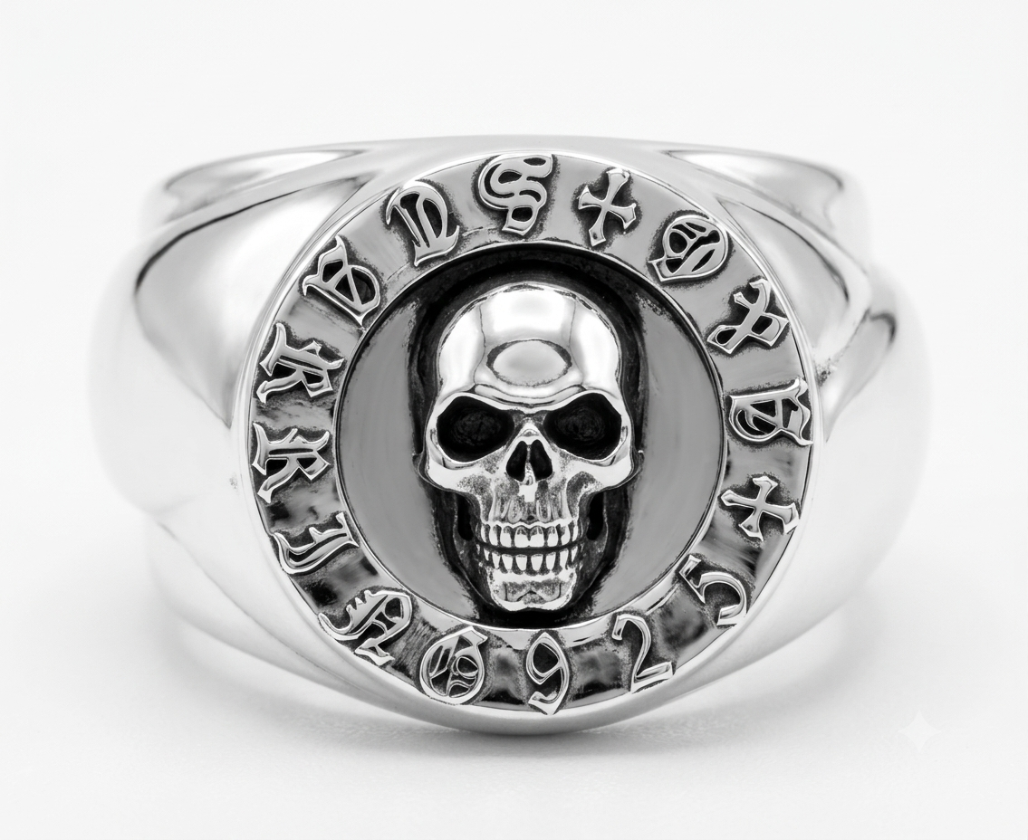 A&G【受注】MEDAL SKULL RING