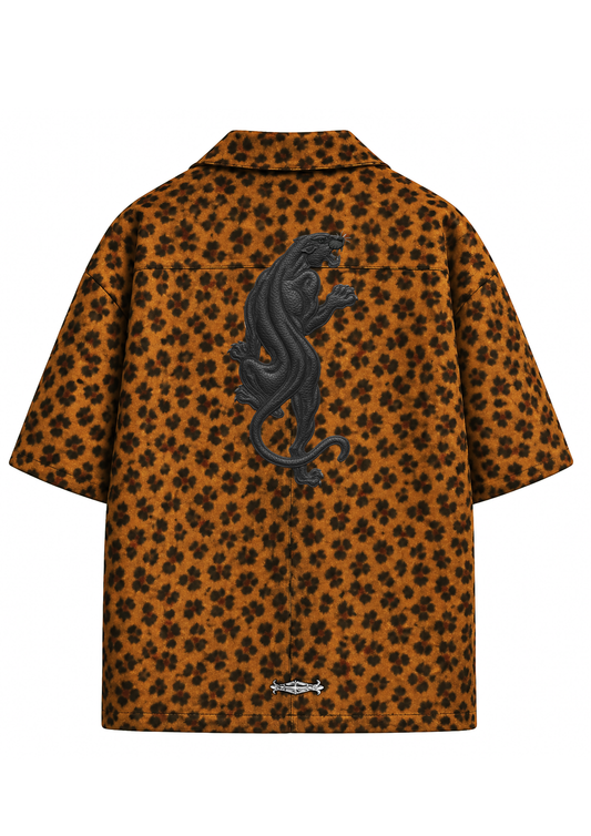 A&G【受注】PIGSUEDE  LEATHER SHORT SLEEVE/LEOPARD