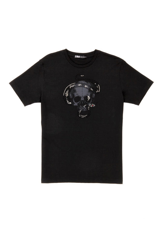 VIPER SKULL  FULL CRYSTAL TEE/BLACK　【３営業日発送】