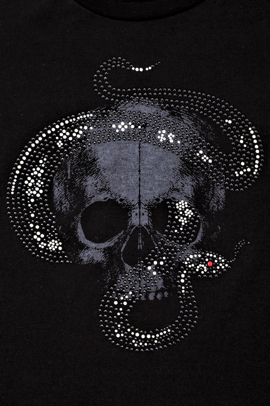 VIPER SKULL FULL CRYSTAL TEE/BLACK [Ships in 3 business days]