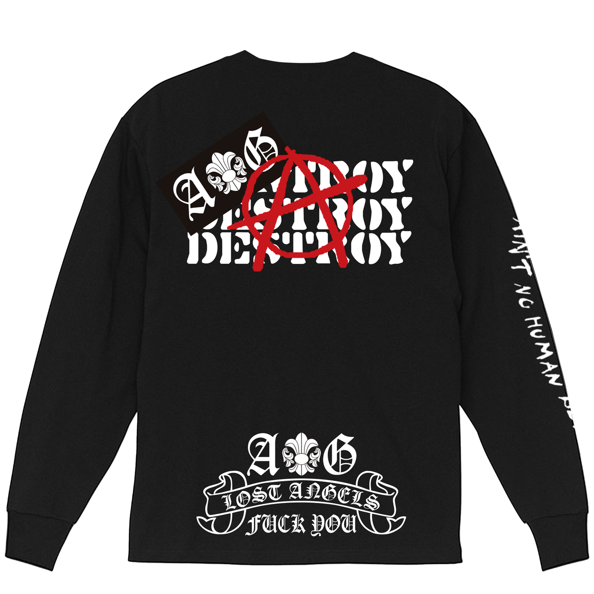 A&G【受注】PUNK LONG SLEEVE TEE/BK