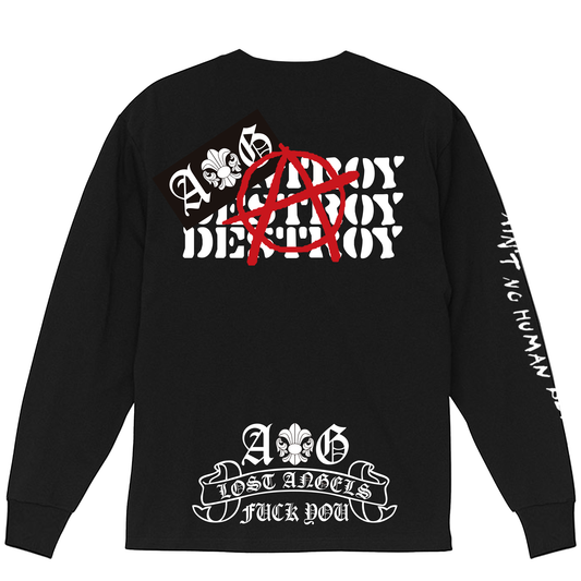 A&G【受注】PUNK LONG SLEEVE TEE/BK