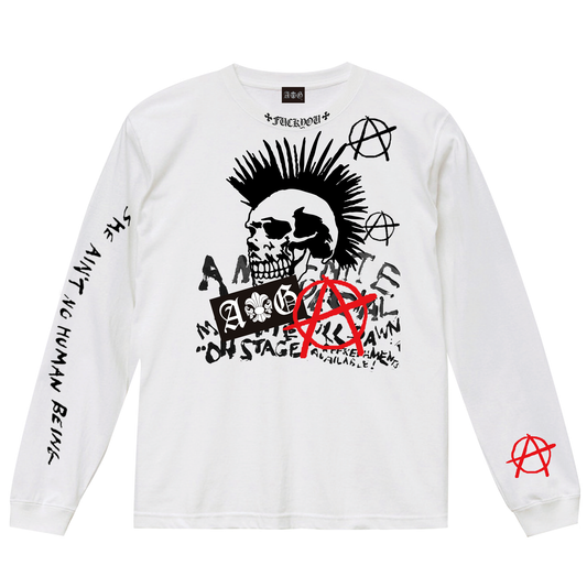 A&G【受注】PUNK LONG SLEEVE TEE/WH