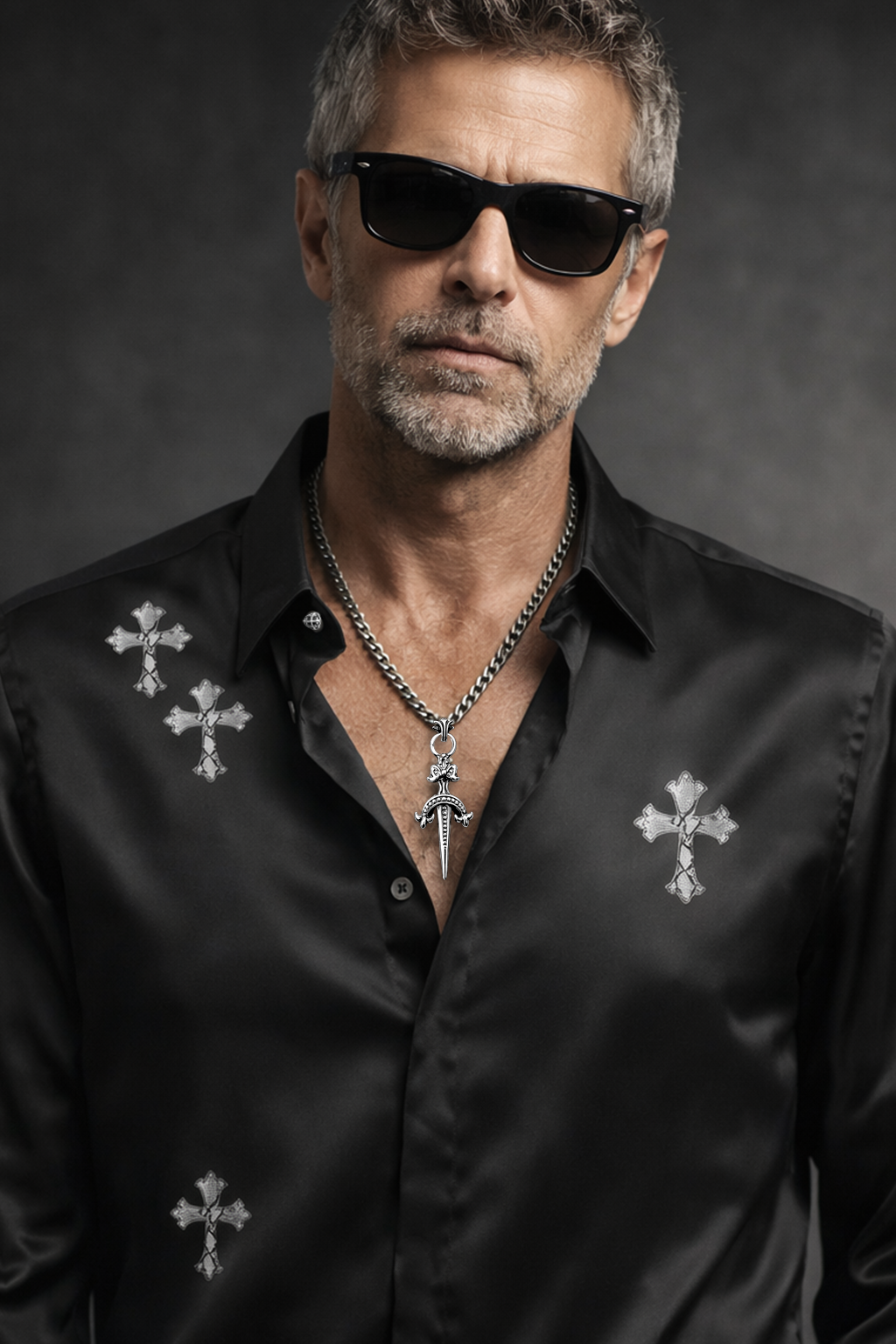 A&G【受注】SILK SHIRT DIAMOND PYTHON CROSS(LIMITED)