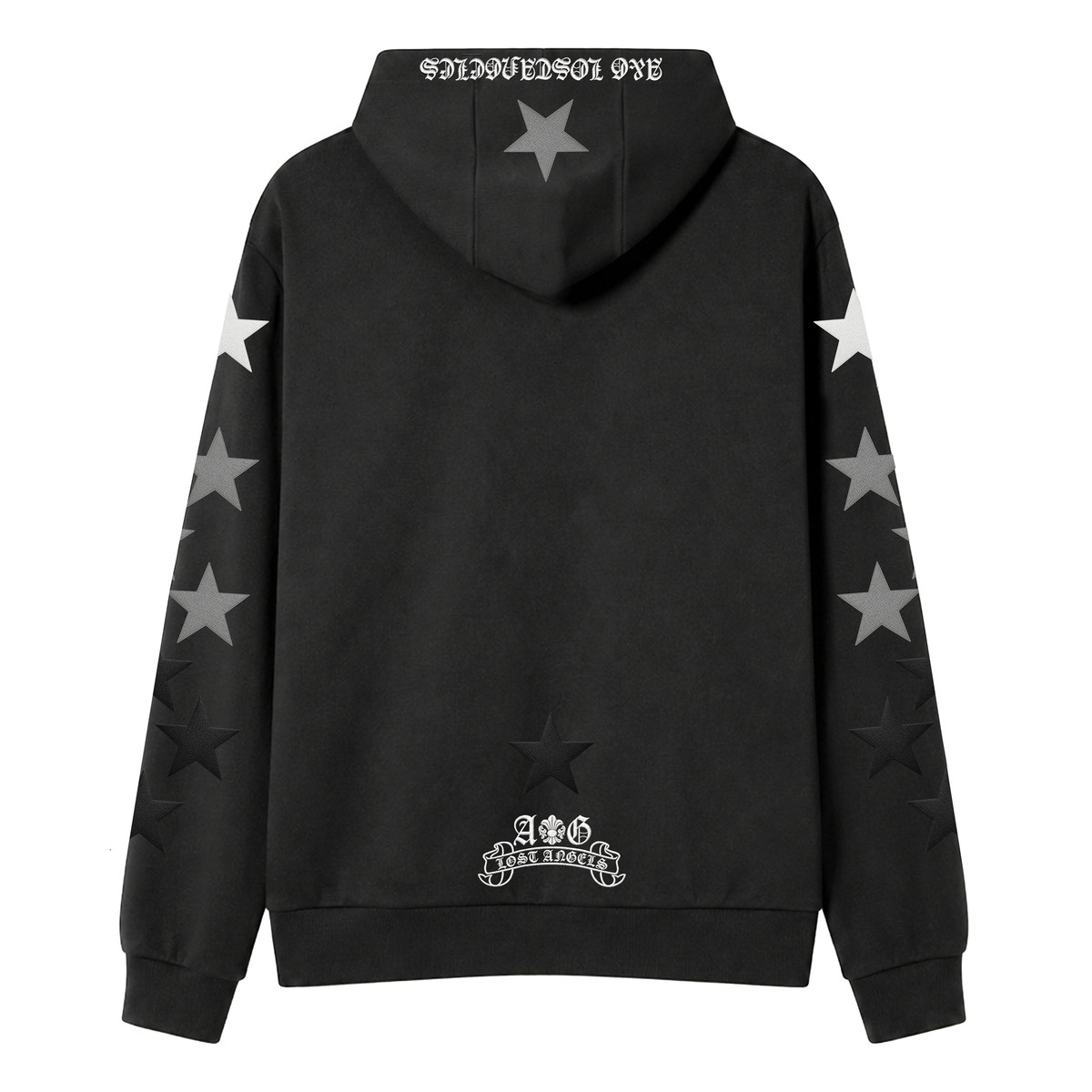 A&G【受注限定5着】SILK&COTTON HOODIE/STAR/BLACK