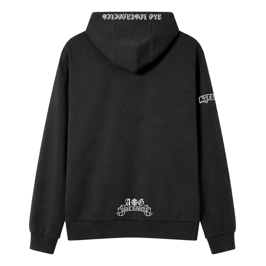 A&G【 受注限定10着】SILK&COTTON HOODIE/BLACK