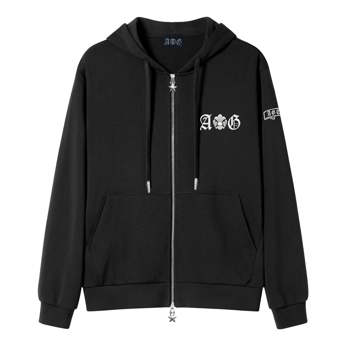 A&G【 受注限定10着】SILK&COTTON HOODIE/BLACK