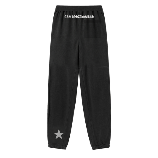 A&G【受注限定5着】SILK&COTTON PANTS/STAR/BLACK