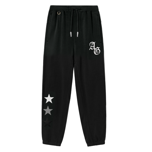 A&G【受注限定5着】SILK&COTTON PANTS/STAR/BLACK