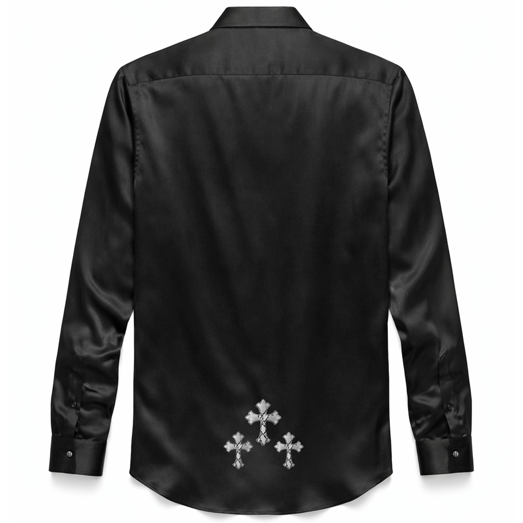 A&G【受注】SILK SHIRT DIAMOND PYTHON CROSS(LIMITED)