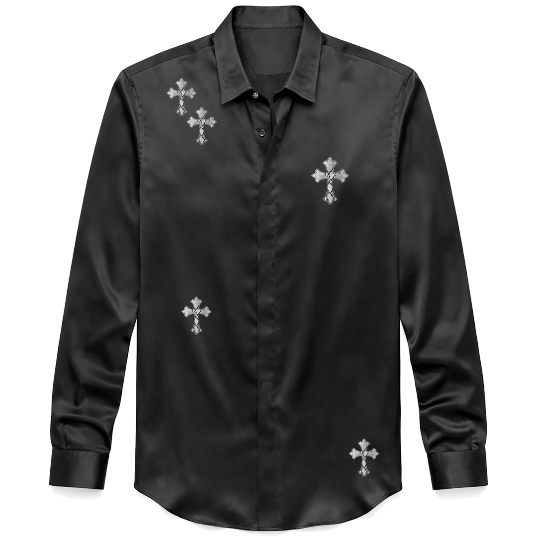 A&G【受注】SILK SHIRT DIAMOND PYTHON CROSS(LIMITED)