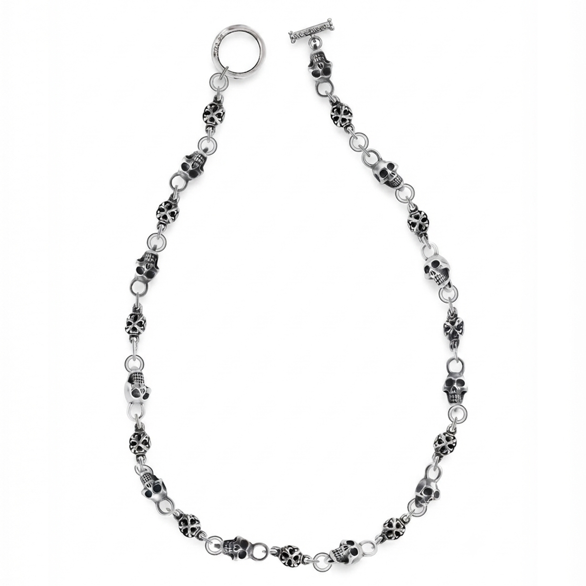 A&G【受注】SKULL&CROSS BALL NECKLACE