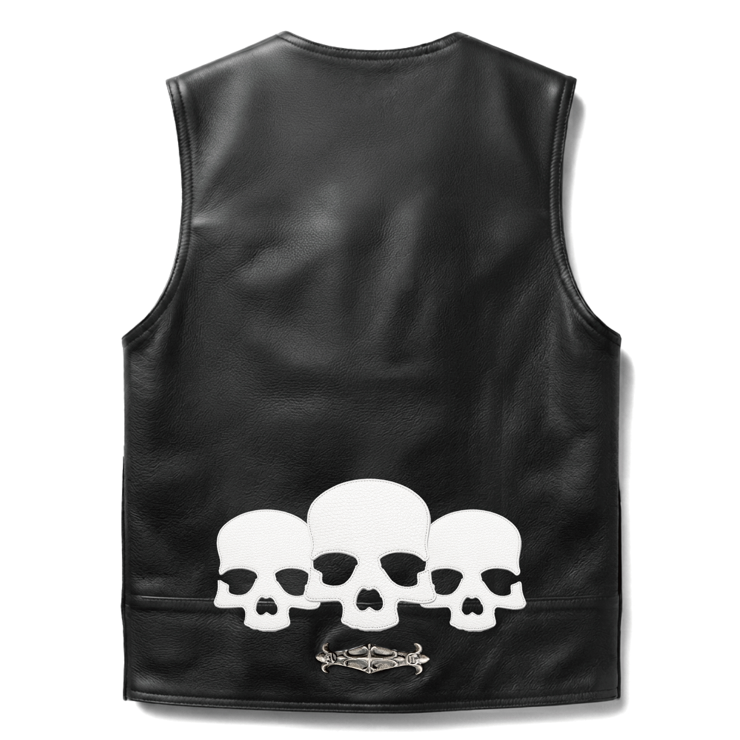 A&G【受注】LEATHER VEST/SKULL