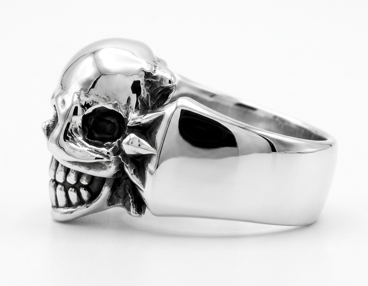A&G【受注】CROSS SKULL RING