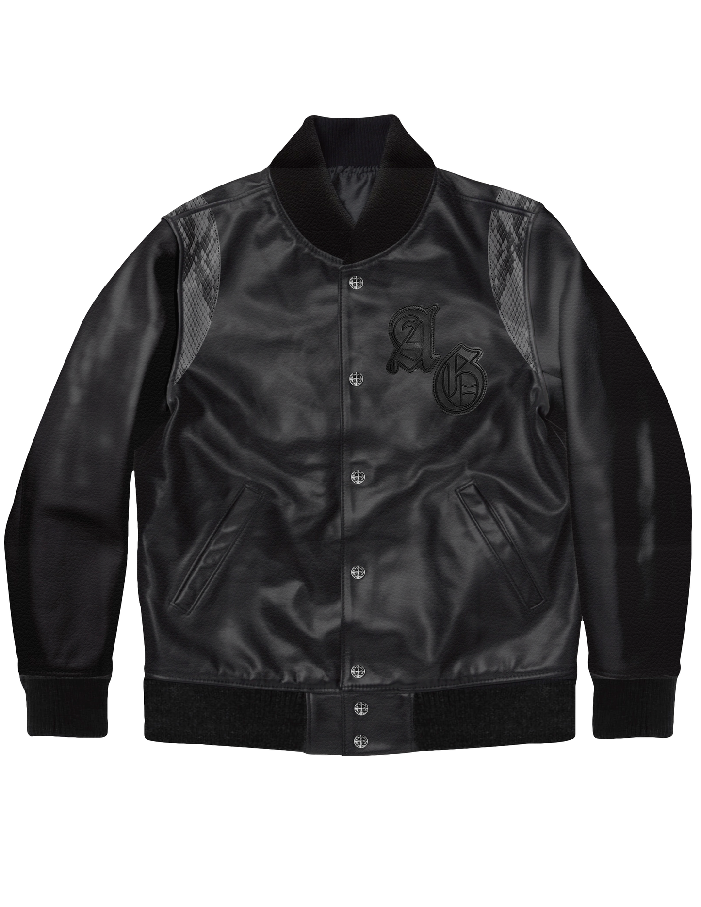 A&G【受注】 LEATHER STADIUM JACKET PYTHON