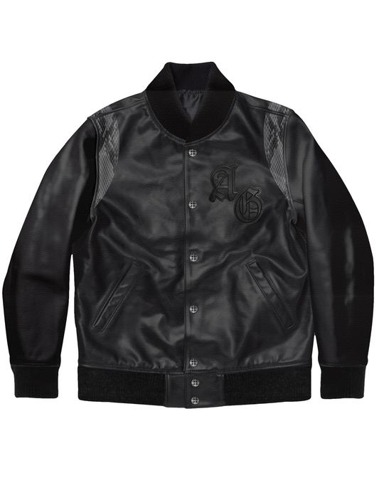 A&G【受注】 LEATHER STADIUM JACKET PYTHON