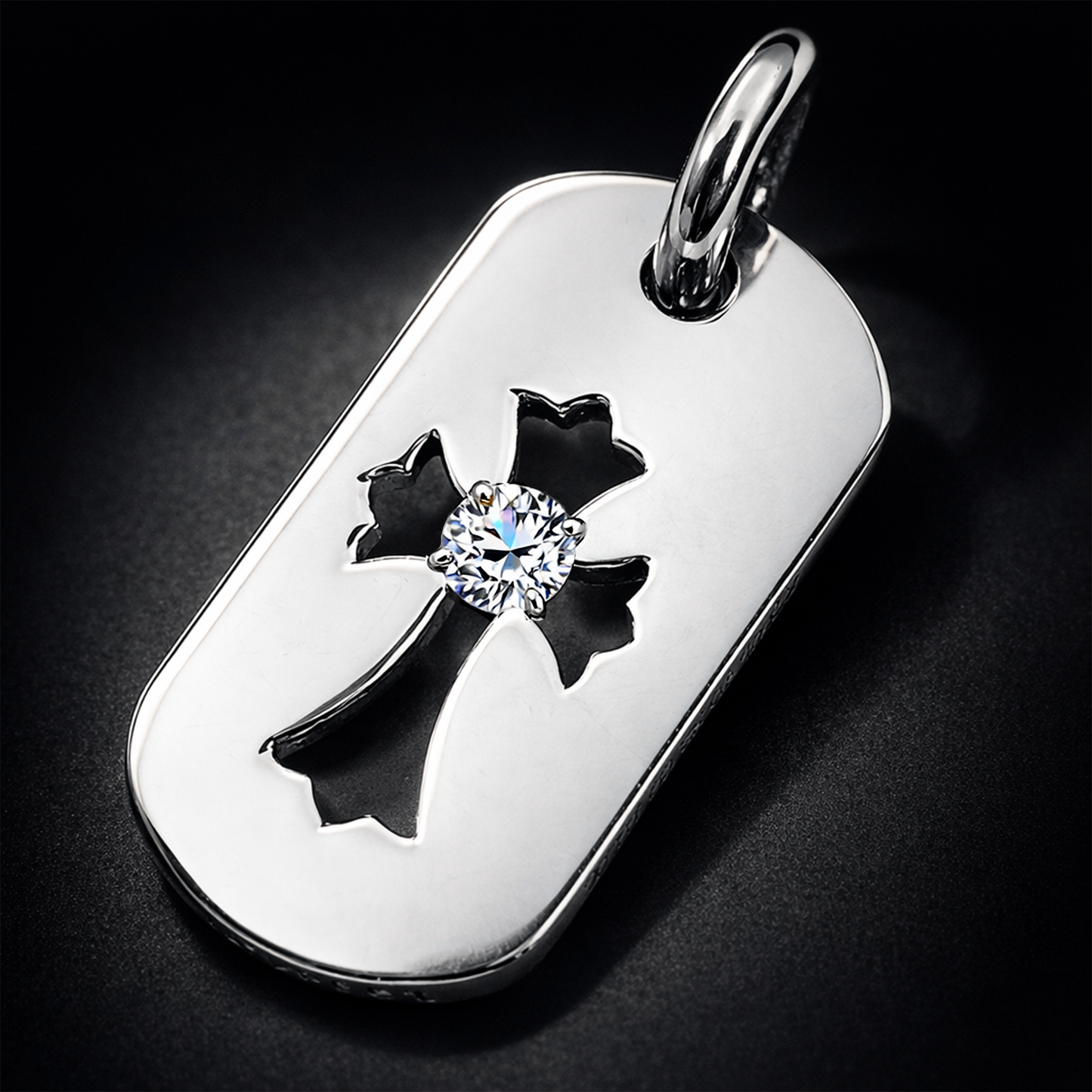 A&G【受注】 CUT OUT CROSS  MINI DOGTAG/LABOGROWN DIAMOND