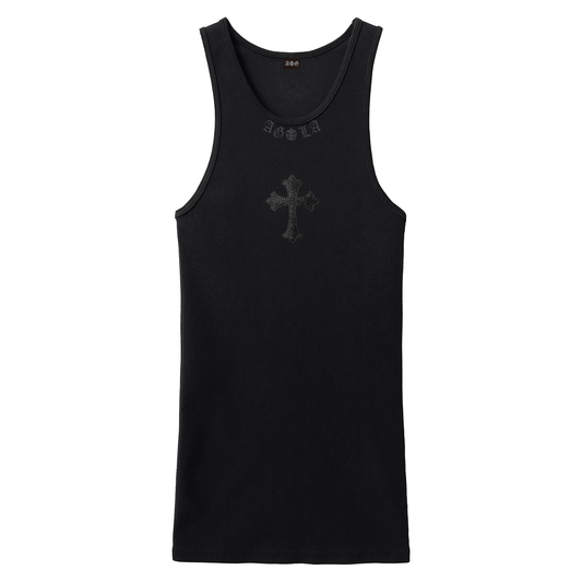 A&G【受注】LEATHER PATCH TANK FDL/BK/BK