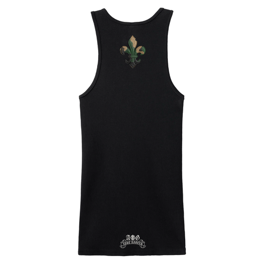 A&G【受注】LEATHER PATCH TANK FDL/BK/CAMO