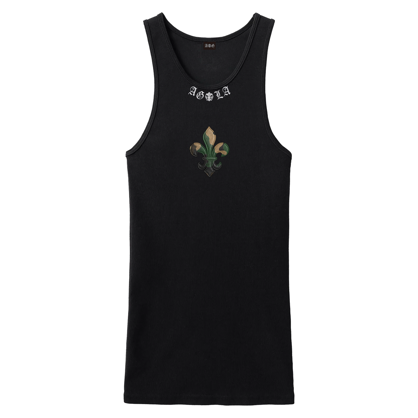 A&G【受注】LEATHER PATCH TANK FDL/BK/CAMO