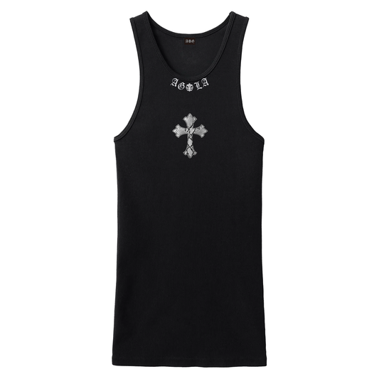 A&G【受注】LEATHER PATCH TANK FDL/BK/PYTHON