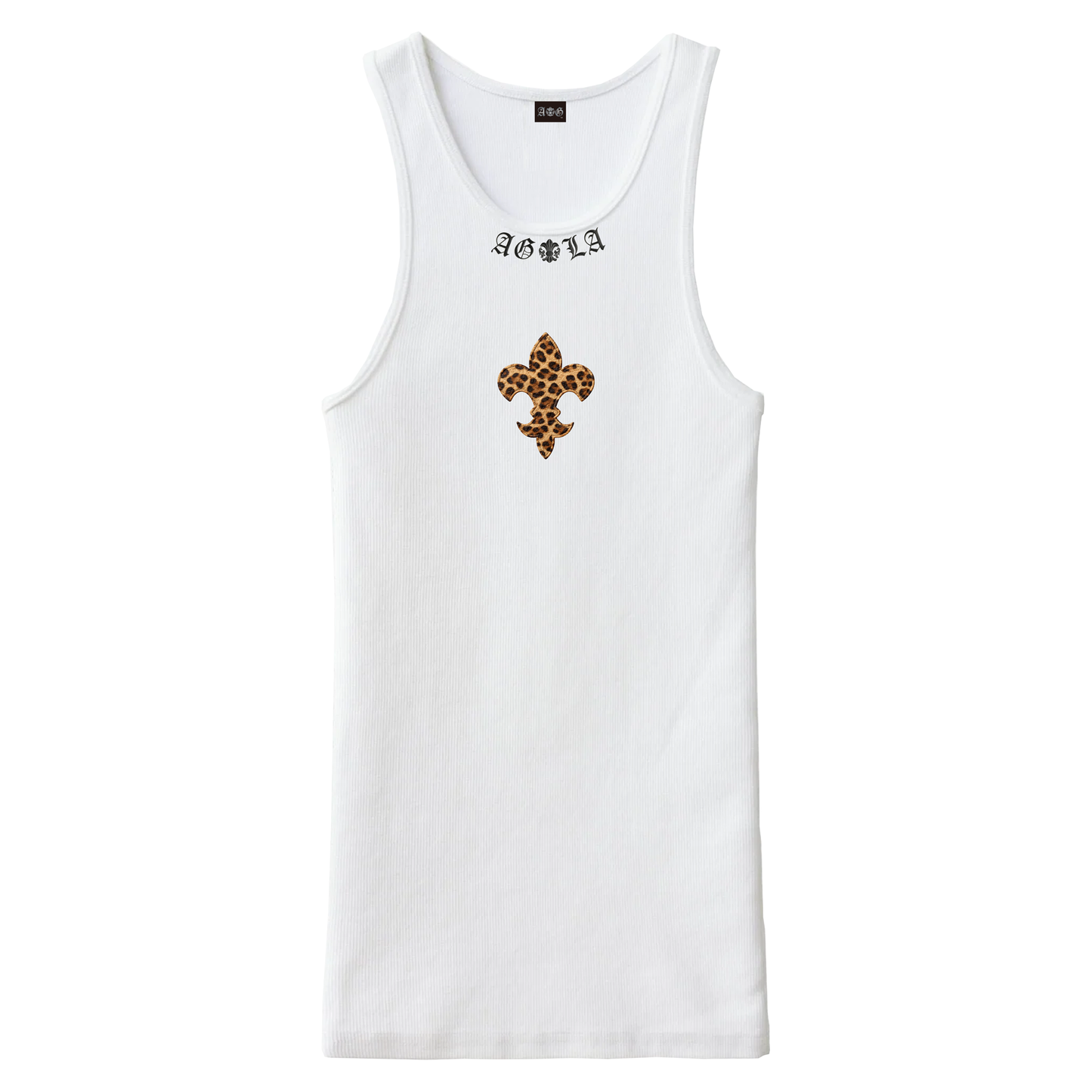 A&G【受注】LEATHER PATCH TANK FDL/WH/LEOPARD