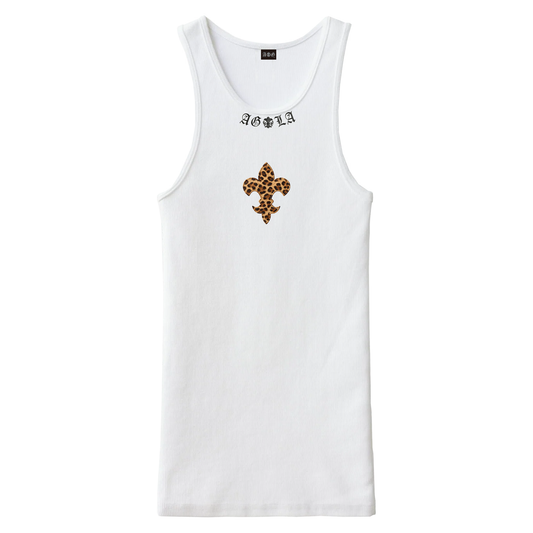 A&G【受注】LEATHER PATCH TANK FDL/WH/LEOPARD