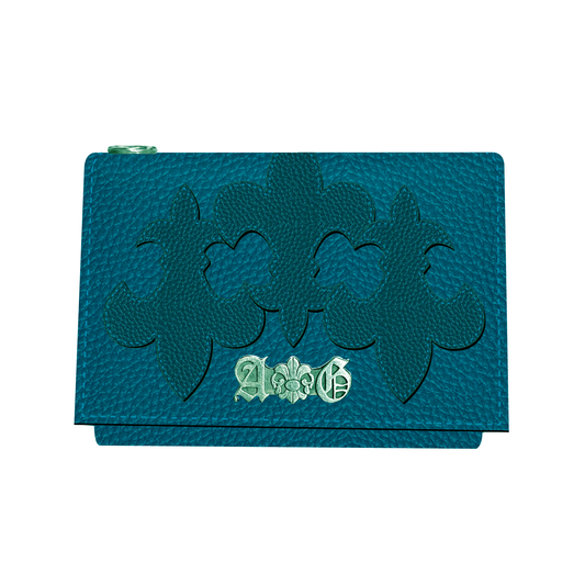 LEATHER MINI WALLET TURQUOISE